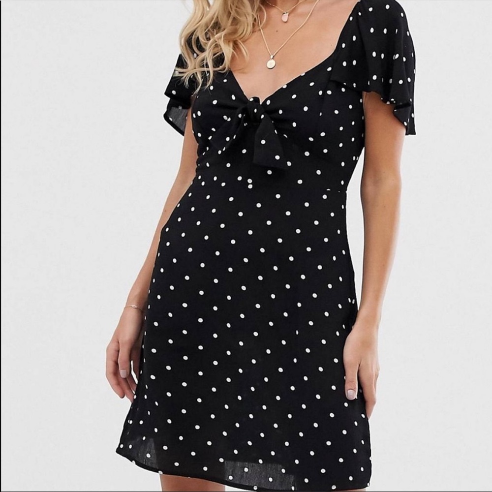 Stradivarius polka dot mini dress
